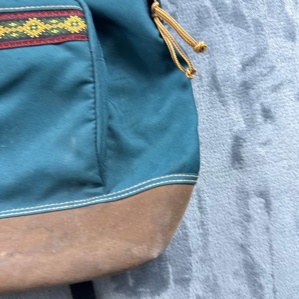 ESPRIT Rough Ready Vintage Adult Backpack Tribal Pattern Leather Bottom - Picture 8 of 16